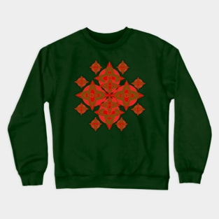 Red Brown Mandala Crewneck Sweatshirt